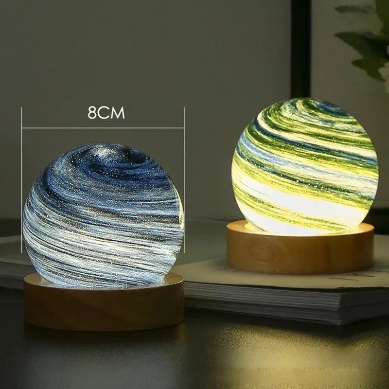 Bluejw Crystal Ball Night Light - Star Lamp Sunset Rainbow Projector, Planet Night Lights for Bedroom Bedside, Birthday Gifts - Image 2